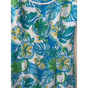 Lilly Pulitzer Blue Citrus Print Shift Sleeveless Resort Dress Lola XS thumbnail 2