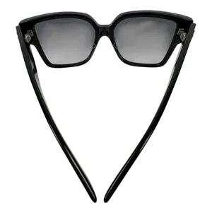 YSL - SAINT LAURENT Acetate Square SLM9 002 Sunglasses Black/Gray thumbnail 11