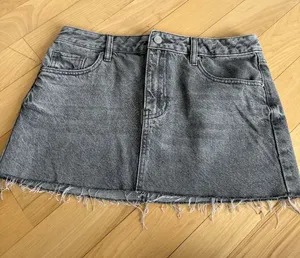 Pacsun Gray Washed Denim Skirt  thumbnail 1