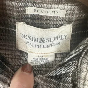 Denim & Supply Ralph Lauren Flannel Shirt Womens Large‎ Brown Plaid RL Utility thumbnail 5