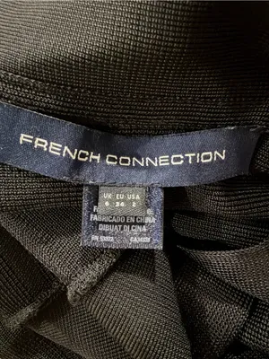 Y2K French Connection‎ Bandage Bodycon Mini Dress in Black Size 2 thumbnail 3