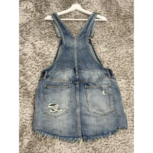 Free People We The Free Women’s Baxter Denim Dress Overall Jumper Grunge Size S thumbnail 6