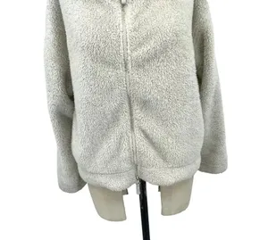 Free People Movement Dazed High Neck Full Zip Sherpa Fleece Jacket Ivory Size XS thumbnail 4
