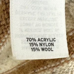 Caslon M Wool Blend Beige Tan Stripe Long Sleeve Crew Neck Sweater Knit Pullover thumbnail 8