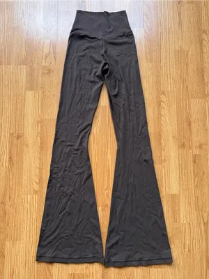 OFFLINE By Aerie Real Me High Waisted Crossover Flare Legging Brown Small thumbnail 4