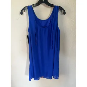 New dress my Michelle embroidered blue large‎ new thumbnail 4