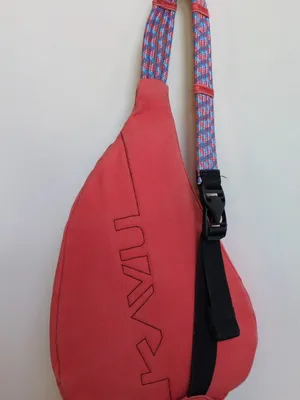 KAVU Rope Sling Backpack Coral Orange Canvas Crossbody Hiking Travel Bag thumbnail 7