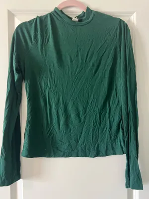 H&M Green Turtleneck Long Olive Sleeve thumbnail 1