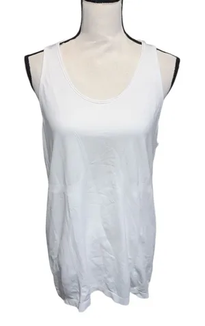 Zyia Active White Seamless Racerback Tank Top Stretchy Gym Workout Yoga thumbnail 1