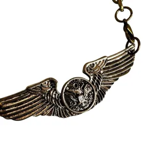 Gypsy Soule Winged Eagle Statement Necklace – WWII Silver thumbnail 8