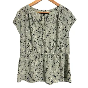 41 Hawthorn Stitch Fix Floral Blouse Custom Tailored Fit Cinch Women’s Sz Large thumbnail 6