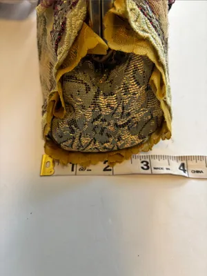 Vintage Victorian Style Floral Tapestry Purse Metal Clasp Frame Muxed Textures thumbnail 15