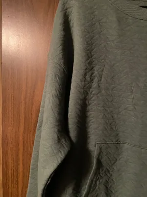 all in motion Quilted Crewneck Sweatshirt in Sage Green thumbnail 5