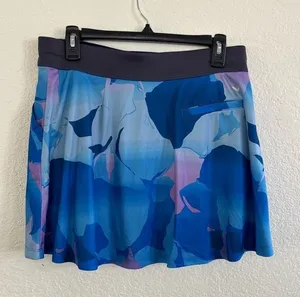 Callaway Skort Medium Blue Purple Floral Opti-Dri TrueSculpt Golf Tennis Skirt thumbnail 1