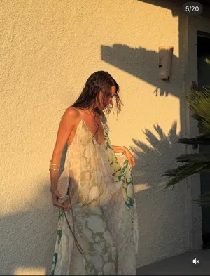 Zara Floral Halter Dress flowy summer casual vacation bohemian thumbnail 7