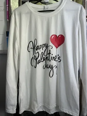 NWOT Happy Valentine's Day Heart Balloon Long Sleeve Shirt M thumbnail 1