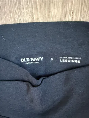 Old Navy Black High-Waist Leggings with Matching Crop Tank Top thumbnail 3