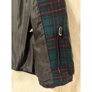Woolrich Vintage Plaid Hooded Jacket Womens Small Green Red Wool Blend Zip Up thumbnail 8