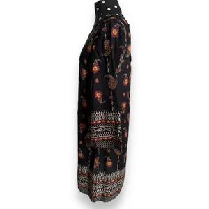 Gibiu Womens‎ Dress Sz S Black Paisley Print Shift 3/4 Sleeve NEW thumbnail 7