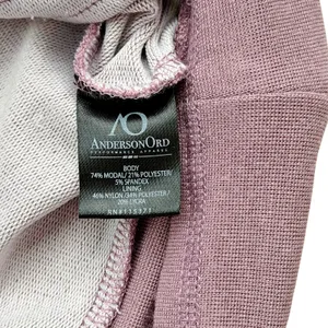 Anderson Ord Lux Crop Hoodie Performance Jacket Elderberry Heather LRG thumbnail 5