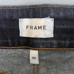 Frame Denim Triple Binding High Rise Palazzo Fife Blue Wide Leg‎ Jeans thumbnail 6