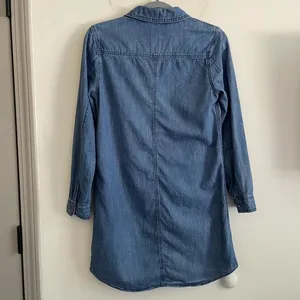 Gap Denim tunic dress quarter button up size XS thumbnail 2
