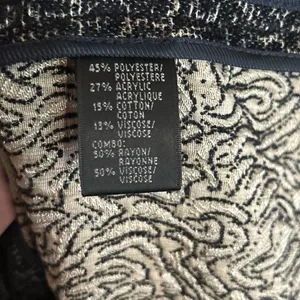 Lafayette 148 Navy Blue Printed Velour Blazer Single Breasted Women’s Size 6 thumbnail 6