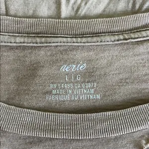 aerie Distressed oversized Crewneck Tee in Taupe Beige thumbnail 2
