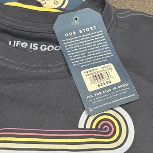 Life is Good Groovy Hello Sunshine Short‎ Sleeve Crusher T Shirt thumbnail 4