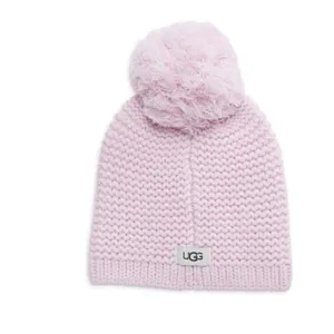UGG‎ Chunky Crystal Pink Knit Beanie with Pom-Pom O/S thumbnail 2