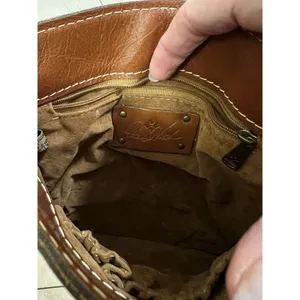 Patricia‎ Nash Venezia Smooth Heritage Crossbody Brown Leather saddle bag thumbnail 8