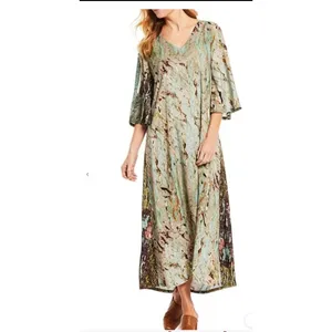 Bryn Walker Women Lilana Aquario Italian Maxi Dress Small Abstract Arsty‎ Lagen thumbnail 12