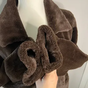 Brandon Thomas Reversible Suede Fur Jacket Women’s Small S Brown with Pockets thumbnail 13