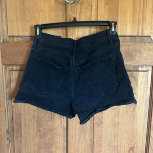 J. Crew Black High-Waist Button-Fly Denim Jean Shorts Size 28 thumbnail 4