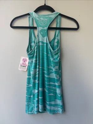 Lily Lotus Teal Wave Racerback Tank thumbnail 3