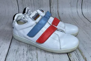 Goats The 005 Leather Sneaker Velcro Straps White Size 8.5 thumbnail 1