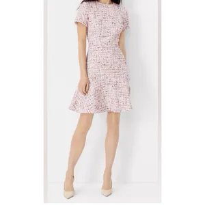 Ann Taylor Tweed Fit & Flare Lined Dress Preppy Legally Blonde Womens Size 2 NEW thumbnail 3