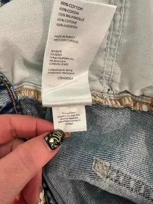 Free People We The Free Raw Hem Denim Mini Skirt Light Wash Size 10 thumbnail 5
