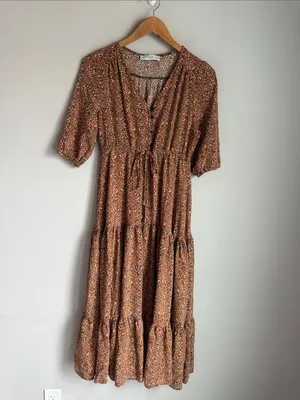 PETAL & PUP Kelda Tiered Maxi Dress XS thumbnail 2