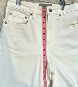 Everlane White High Rise The Straight Jean thumbnail 6