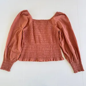 Madewell Lucie Bubble-Sleeve Smocked Top Peasant Blouse thumbnail 7