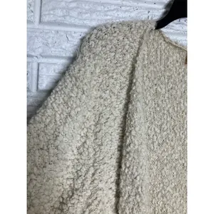 POL cream Boucle long open cardigan super soft cozy layer women's‎ size medium thumbnail 6