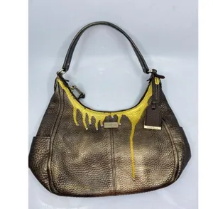 Cole Haan Leather Crossbody Brown Gold Customized thumbnail 4