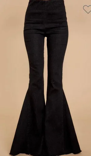Skylar + Madison Black Denim Flare Jeans thumbnail 3