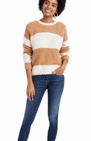 Teddy Stripe Pullover Sweater thumbnail 1