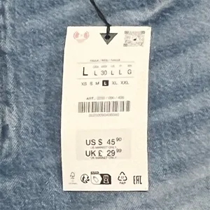 ZARA Denim Mini Skirt Womens Size L Blue Wash Button Closure 5-Pocket thumbnail 6