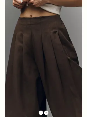 Anthropologie Maeve Pleated Barrel Trousers thumbnail 4