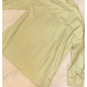 Madewell Womens Large Pale Sage Green Cotton Button Down Shirt Oversized Pocket thumbnail 4
