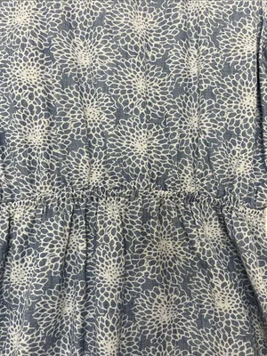 J. Crew Light Blue Denim Floral Printed Faux Wrap Mini Dress - Size Small thumbnail 13
