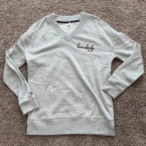 Maurice's Grey V-Neck “homebody” Sweatshirt thumbnail 1